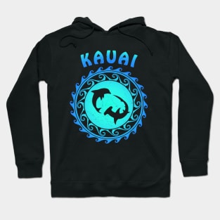 Kauai dolphin and hammerhead shark Hoodie